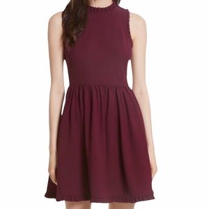 KATE SPADE New York Ruffle Trim Fit & Flare Dress